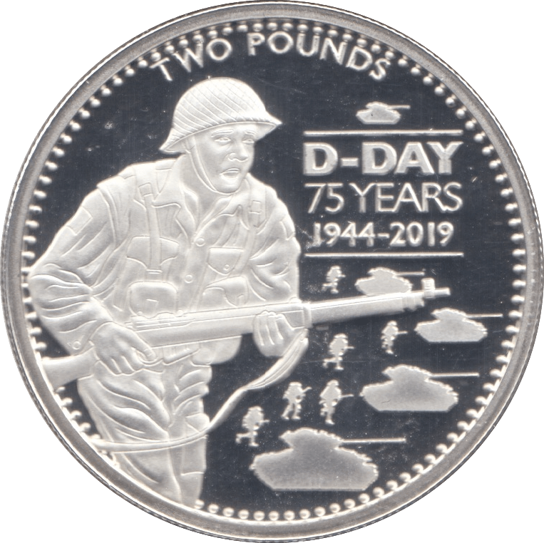 2019 SILVER PROOF TWO POUNDS ALDERNEY - SILVER WORLD COINS - Cambridgeshire Coins