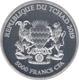 2019 SILVER REPUBLIC OF TCHAD 5000 FRANCS AFRICA - SILVER WORLD COINS - Cambridgeshire Coins