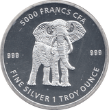 2019 SILVER REPUBLIC OF TCHAD 5000 FRANCS AFRICA - SILVER WORLD COINS - Cambridgeshire Coins