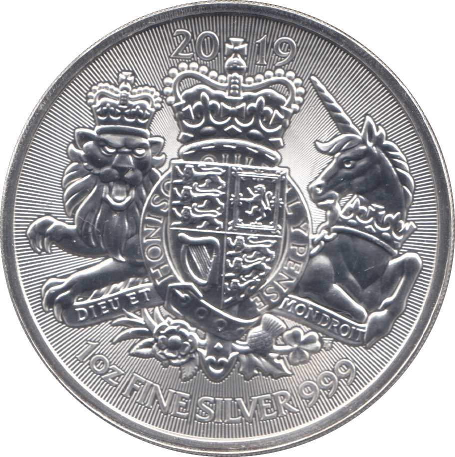 2019 SILVER ROYAL ARMS TWO POUNDS UK - SILVER WORLD COINS - Cambridgeshire Coins