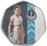 2019 STAR WARS SILVER PLATED 50 P SHAPE TOKEN REY - OTHER TOKENS - Cambridgeshire Coins
