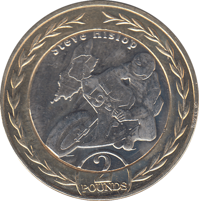 2019 TT STEVE HISLOP £2 ISLE OF MAN REF - 2 - WORLD COINS - Cambridgeshire Coins