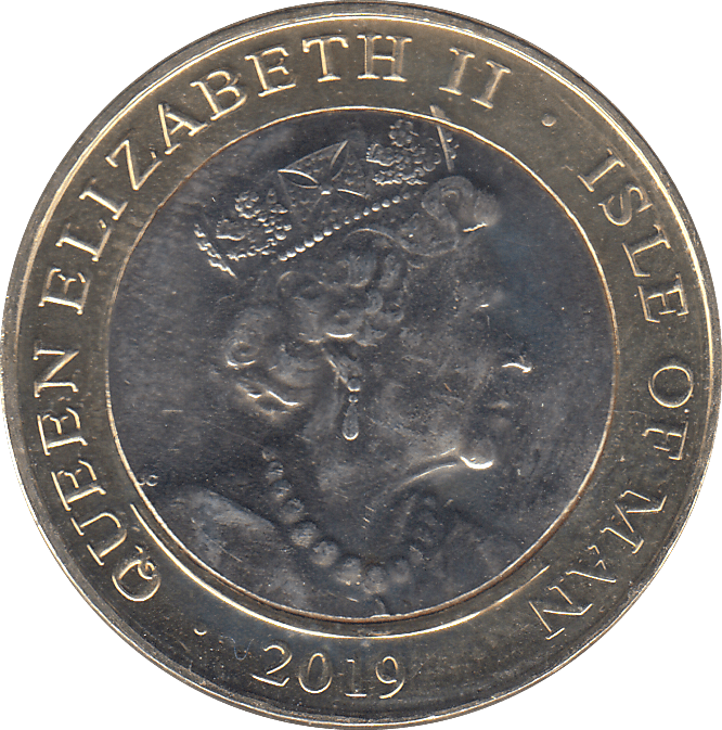 2019 TT STEVE HISLOP £2 ISLE OF MAN REF - 2 - WORLD COINS - Cambridgeshire Coins