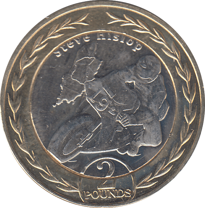 2019 TT STEVE HISLOP £2 ISLE OF MAN - WORLD COINS - Cambridgeshire Coins