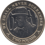 2019 TWO POUND CHURCHILL WE SHALL NEVER SURRENDER ( BU ) - WORLD COINS - Cambridgeshire Coins