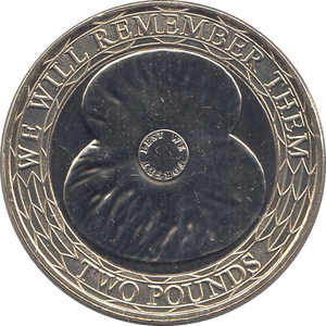 2019 TWO POUNDS BU POPPY - WORLD COINS - Cambridgeshire Coins