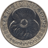 2019 TWO POUNDS BU POPPY - WORLD COINS - Cambridgeshire Coins