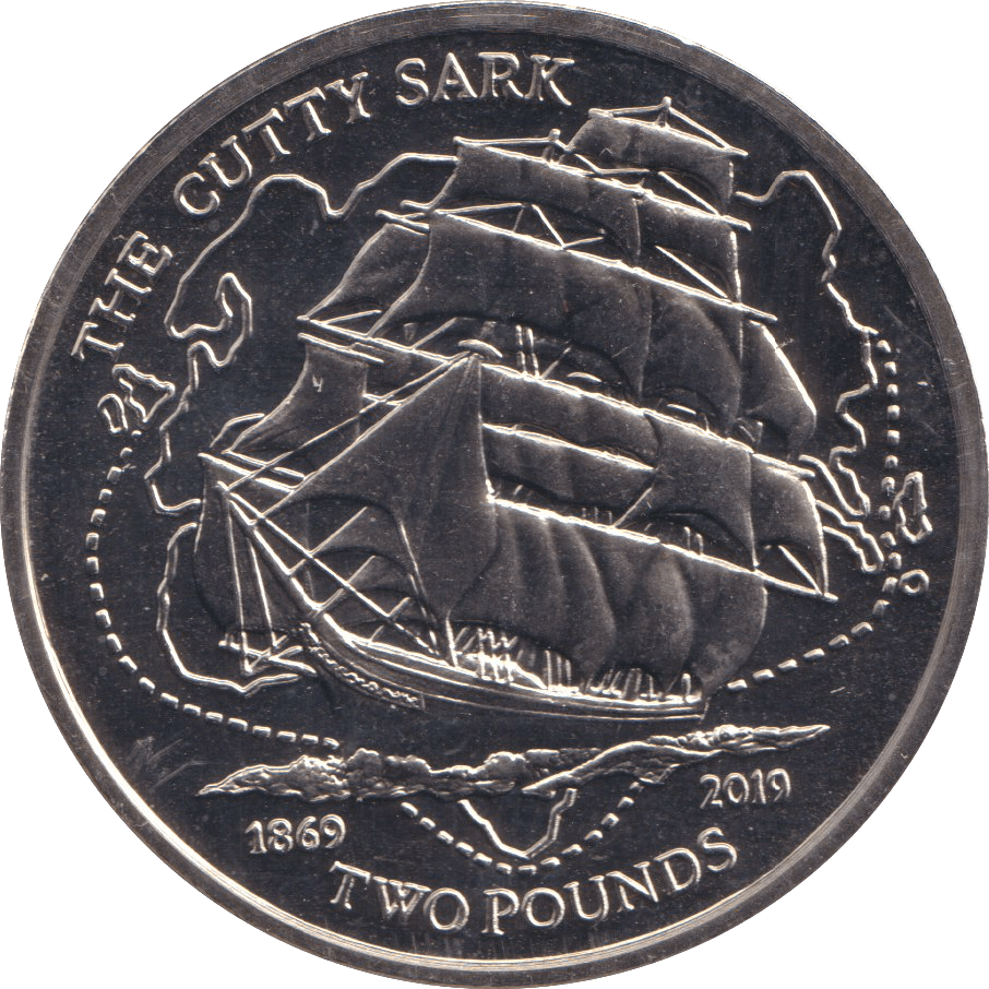 2019 TWO POUNDS THE CUTTY SARK BRITISH INDIAN OCEAN TERRITORY - WORLD COINS - Cambridgeshire Coins