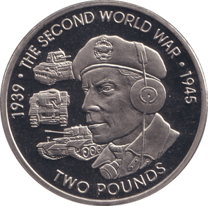 2019 TWO POUNDS THE SECOND WORLD WAR BRITISH INDIAN OCEAN TERRITORY - WORLD COINS - Cambridgeshire Coins