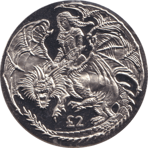 2019 TWO POUNDS WARRIOR AND DRAGON BRITISH INDIAN OCEAN TERRITORY - WORLD COINS - Cambridgeshire Coins