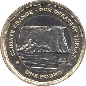 2020 1 POUND CLIMATE CHANGE ( BU ) - WORLD COINS - Cambridgeshire Coins