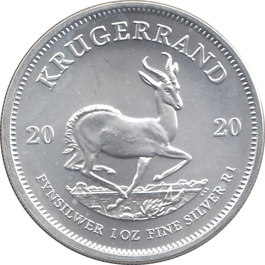 2020 1OZ SILVER KRUGERRAND ( BU ) - SILVER 1 oz COINS - Cambridgeshire Coins