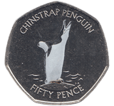 2020 50 PENCE CHINSTRAP PENGUIN SANDWICH ISLANDS COLOURISED ( BU ) - WORLD COINS - Cambridgeshire Coins