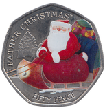 2020 50 PENCE FATHER CHRISTMAS COLOURED - WORLD COINS - Cambridgeshire Coins