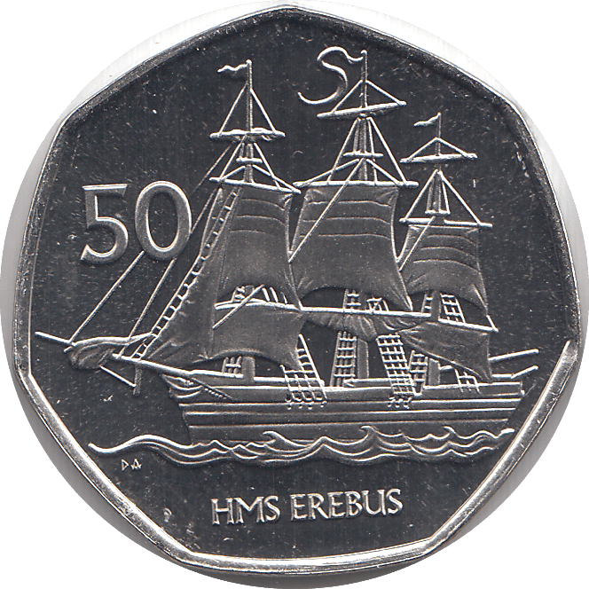 2020 50 PENCE HMS EREBUS ( BU ) - WORLD COINS - Cambridgeshire Coins