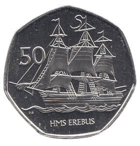 2020 50 PENCE HMS EREBUS ( BU ) - WORLD COINS - Cambridgeshire Coins