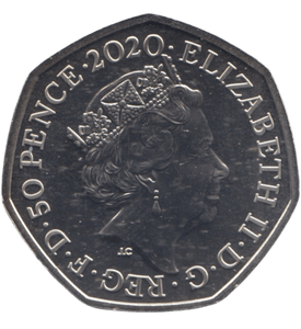 2020 50 PENCE MEGALOSAURUS COLOURED ( BU ) - 50p BU - Cambridgeshire Coins