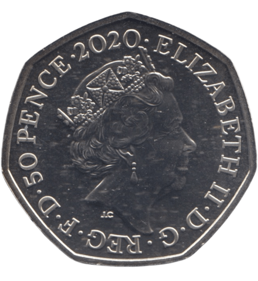 2020 50 PENCE MEGALOSAURUS COLOURED ( BU ) - 50p BU - Cambridgeshire Coins