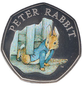 2020 50 PENCE PETER RABBIT WITH STICKER ON THE COIN ( BU ) - 50p BU - Cambridgeshire Coins