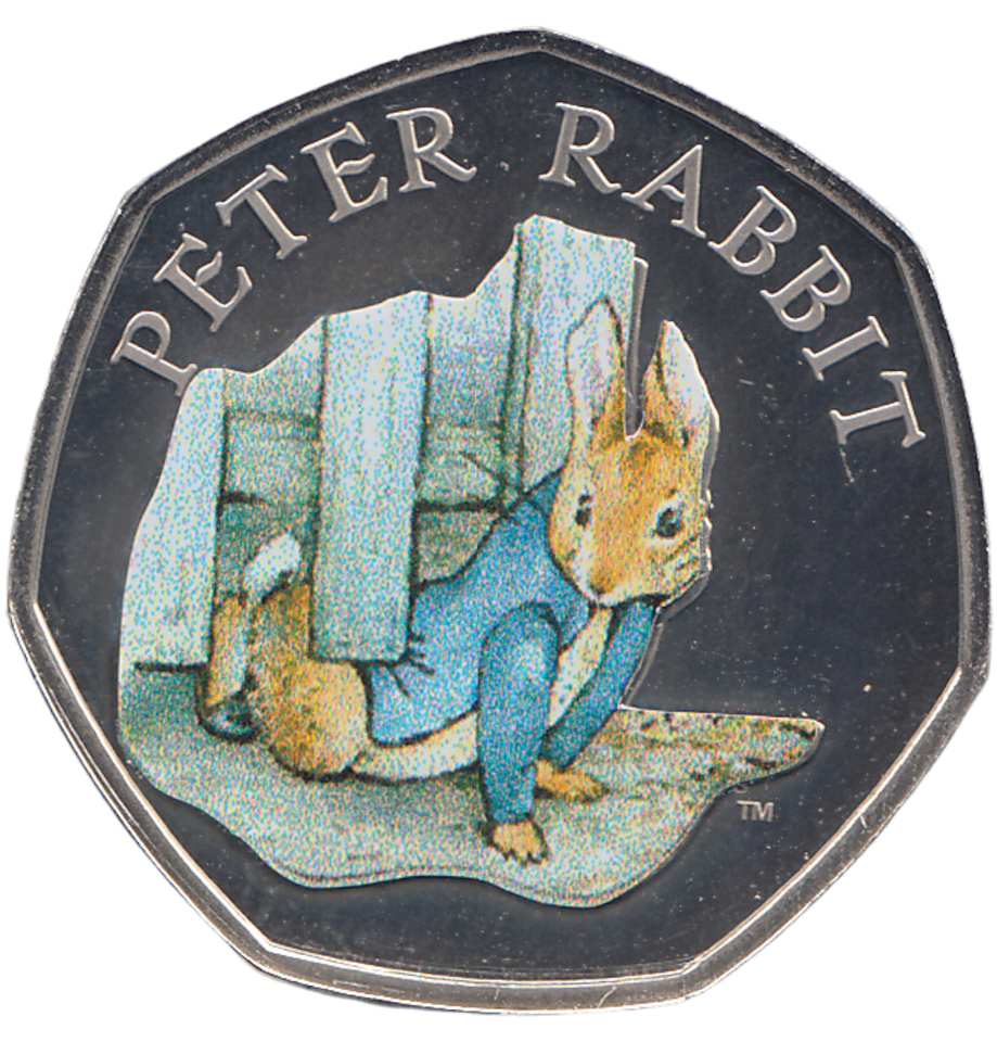 2020 50 PENCE PETER RABBIT WITH STICKER ON THE COIN ( BU ) - 50p BU - Cambridgeshire Coins