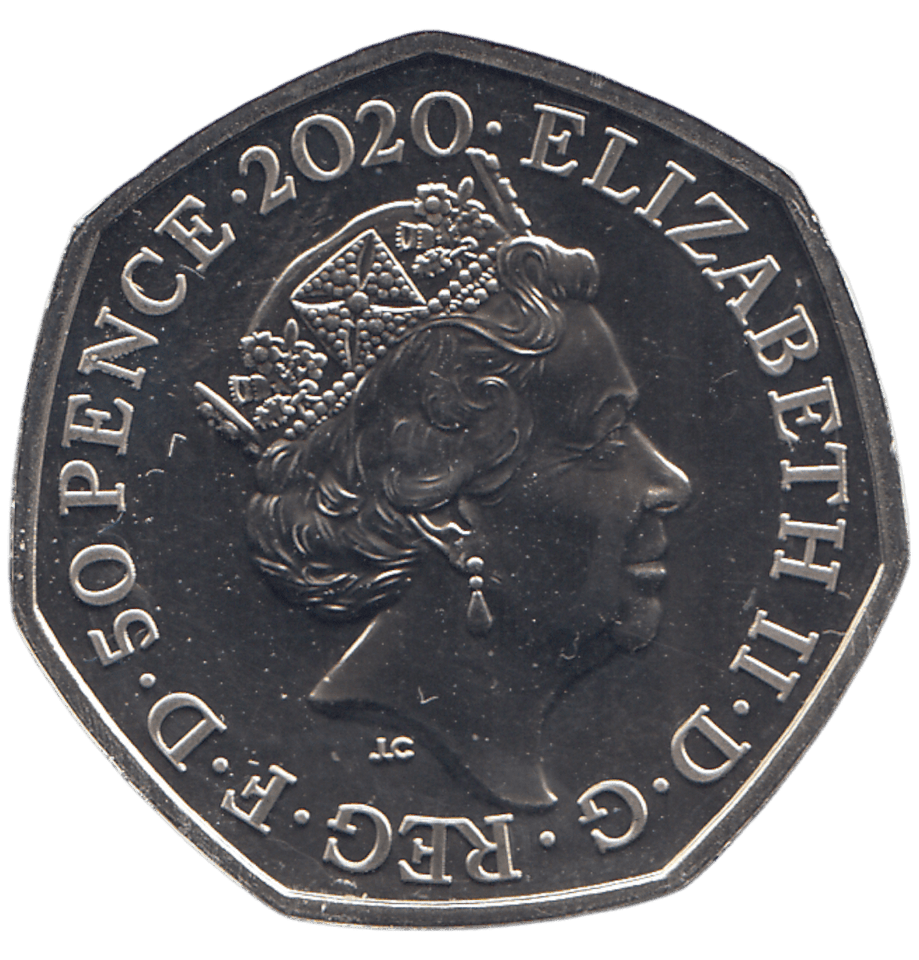 2020 50 PENCE PETER RABBIT WITH STICKER ON THE COIN ( BU ) - 50p BU - Cambridgeshire Coins