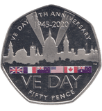 2020 50 PENCE VE DAY 75TH ANNIVERSARY - 50p BU - Cambridgeshire Coins