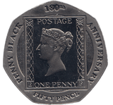 2020 50P 180th ANNIVERSARY PENNY BLACK ( BU ) - SILVER WORLD COINS - Cambridgeshire Coins