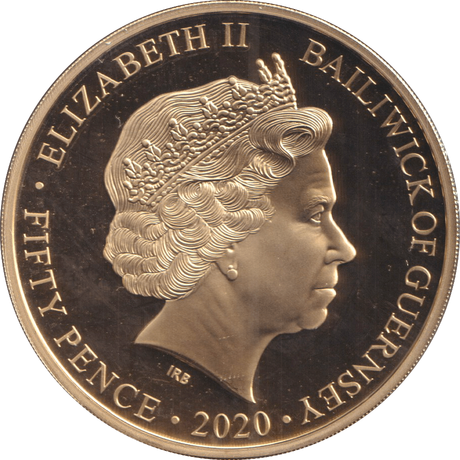 2020 50P BAILIWICK OF GUERNSEY 1945 - 2020 VICTORY 2 - WORLD COINS - Cambridgeshire Coins