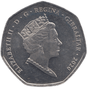 2020 50P GIBRALTAR - 50p BU - Cambridgeshire Coins