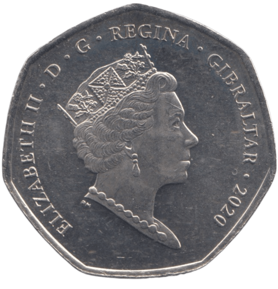 2020 50P GIBRALTAR - 50p BU - Cambridgeshire Coins