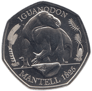 2020 50P IGUANODON ( BU ) - WORLD COINS - Cambridgeshire Coins
