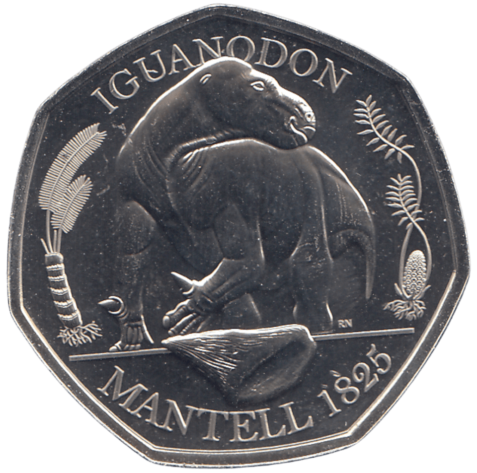 2020 50P IGUANODON ( BU ) - WORLD COINS - Cambridgeshire Coins
