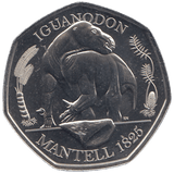 2020 50P IGUANODON ( BU ) - WORLD COINS - Cambridgeshire Coins