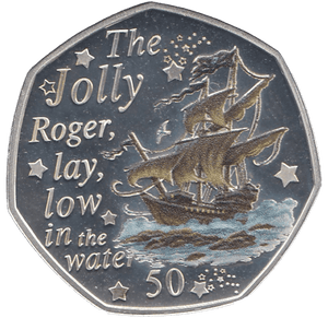 2020 50P PETER PAN JOLLY ROGER ISLE OF MAN SILVER ( PROOF ) - 50P REGIONAL ISSUES - Cambridgeshire Coins