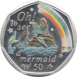 2020 50P PETER PAN OH TO SEE A MERMAID ISLE OF MAN SILVER ( PROOF ) - 50P REGIONAL ISSUES - Cambridgeshire Coins