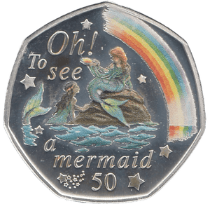 2020 50P PETER PAN OH TO SEE A MERMAID ISLE OF MAN SILVER ( PROOF ) - 50P REGIONAL ISSUES - Cambridgeshire Coins