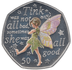 2020 50P PETER PAN TINKER BELL ISLE OF MAN SILVER ( PROOF ) - 50P REGIONAL ISSUES - Cambridgeshire Coins