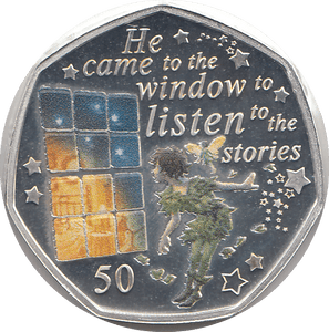 2020 50P PETER PAN TO THE WINDOW ISLE OF MAN SILVER ( PROOF ) - 50P REGIONAL ISSUES - Cambridgeshire Coins