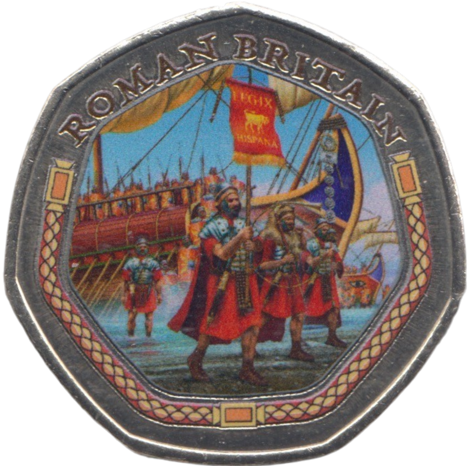 2020 50P SHAPED COIN ROMAN BRITAIN - 50P SHAPED COIN - Cambridgeshire Coins