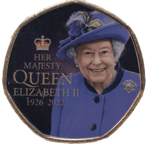 2020 50P SHAPED MEDALLION HER MAJESTY ELIZABETH II 1926-2022 - 50P SHAPED COIN - Cambridgeshire Coins