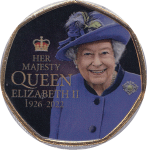 2020 50P SHAPED MEDALLION HER MAJESTY ELIZABETH II 1926 - 2022 - WORLD COINS - Cambridgeshire Coins