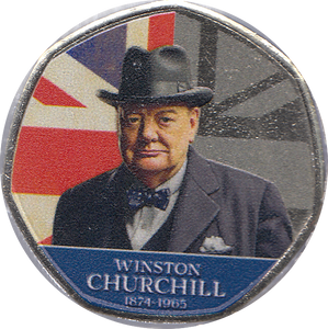 2020 50P SHAPED MEDALLION WINSTON CHURCHILL 1874 - 1965 - WORLD COINS - Cambridgeshire Coins