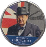 2020 50P SHAPED MEDALLION WINSTON CHURCHILL 1874 - 1965 - WORLD COINS - Cambridgeshire Coins