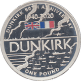 2020 80TH ANNIVERSARY DUNKIRK £1 SILVER PROOF - WORLD COINS - Cambridgeshire Coins