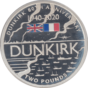 2020 80TH ANNIVERSARY DUNKIRK £2 SILVER PROOF - WORLD COINS - Cambridgeshire Coins