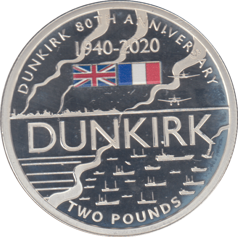 2020 80TH ANNIVERSARY DUNKIRK £2 SILVER PROOF - WORLD COINS - Cambridgeshire Coins