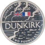 2020 80TH ANNIVERSARY DUNKIRK £2 SILVER PROOF - WORLD COINS - Cambridgeshire Coins