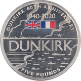 2020 80TH ANNIVERSARY DUNKIRK £5 SILVER PROOF - WORLD COINS - Cambridgeshire Coins