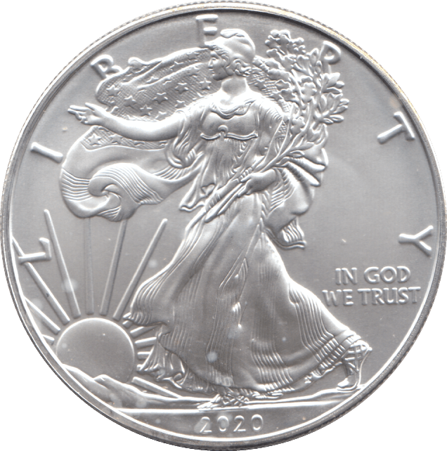 2020 AMERICAN EAGLE SILVER DOLLAR 1 OZ FINE SILVER - WORLD COINS - Cambridgeshire Coins