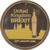 2020 BREXIT 24CT GOLD PLATED COMMEMORATIVE COIN - Cambridgeshire Coins